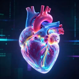 organ, medical heart!!! neon glowing, bioluminiscent, scifi, robotic lines, tron legacy, substance painter, heart, medical heart!, tron lines, cybertron, artstation, by beeple, halo, vaporwave, matrix, medical heart! by artgerm, greg rutkowski