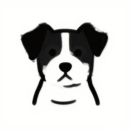 a dog logo, simplistic, white background,