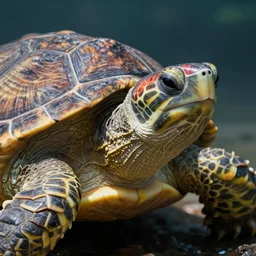 ring camera footage of a death turtle with human face