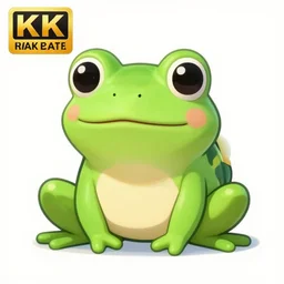 cute frog, digital art, 4 k, detailed