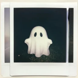 adorable ghost polaroid, smol, aesthetic