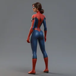 full body character turnaround of a woman in an orb weaver outfit, character sheet, matte painting, spiderman!!, spiderwoman!!, john singer sargent, good value control, highly detailed portrait, character turnaround, digital painting, concept art, sharp focus, smooth, 3 d model, illustration, realistally proportioned body