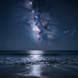 ( ( ( ( ( the shimmering starry sky and ocean ) ) ) ) ) drawing by jean - baptiste monge!!!!!!!!!!!!!!!!!!!!!!!!!!!, overdetailed art, cd jacket