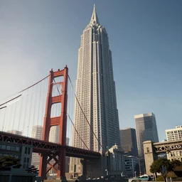 giant enma watson towering over san francisco, dslr, 8 k, octane beautifully detailed render, cold lighting, cinematic lighting, detailed photo, masterpiece, volumetric lighting, ultra realistic, highly detailed, high quality, lossless, photorealistic