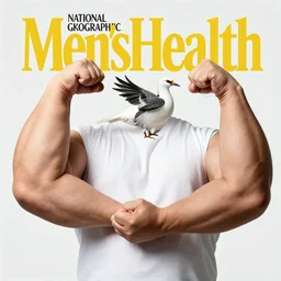 birds with beefy arms, national geographic men's health magazine photo