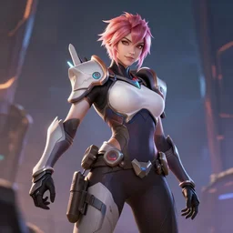 tracer from overwatch, cinematic, dramatic lighting, trending on artstation