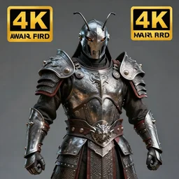 photo of a warrior with metal ant themed armour, highly detailed, 4 k, hdr, smooth, sharp focus, high resolution, award - winning photo