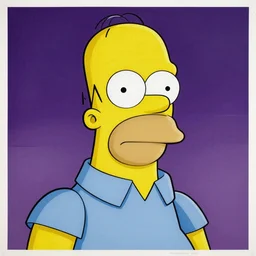 high detailed portrait of Homer Simpson in style of Oleg Savostyuk, soviet poster, retro futurism, single person