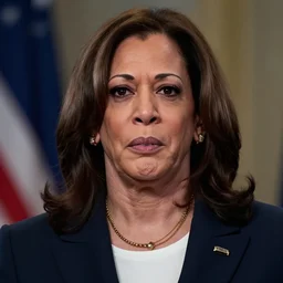 hyper realistic, high detail photo of kamala harris really fat, beautiful, dreary lighting