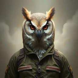 epic professional digital art of female human - barn owl hybrid animal wearing air force jumpsuit, feathered head, owl beak, painting, by lisa roet, reyna rochin, iris van herpen, leesha hannigan, artstation, cgsocietywlop, epic, much wow, much detail, gorgeous, detailed, cinematic, masterpiece