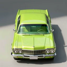 lime green low rider by art fitzpatrick, detailed, golden ratio, symmetrical, shiny, gloss