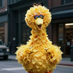 Big Bird as The Terminator, cinematic, Eastman 5384 film
