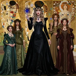 full length portrait of a woman who is a mix of taylor swift and jordyn jones, sorcereress using dark seduction magic, d & d, medieval, fantasy, royo, klimt, miro, vallejo, frazetta, alphonse mucha, greg rutkowski, whealan