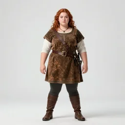 hyper realistic photo of medieval chubby beautiful hunter girl, full body, rule of thirds, conceptart, cinematic, greg rutkowski, brom, james gurney, mignola, craig mullins