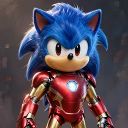 Digital Art Sonic as Iron Man