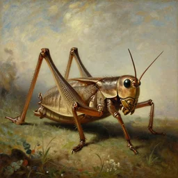 a mechanical locust, detailed painting, epic lighting, by ilya repin, phil hale and kent williams