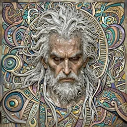 mayor, sweaty, white hair and beard, insane, intricate, highly detailed, digital painting, artstation, concept art, smooth, sharp focus, illustration, Unreal Engine 5, 8K, art by artgerm and greg rutkowski and alphonse mucha