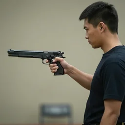 a man holding a man holding a man holding a gun