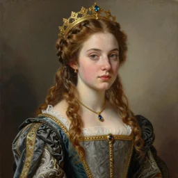 Renaissance royal lady girl art drawn in art style of WLOP full HD 4K highest quality realistic beautiful gorgeous natural WLOP artist painting