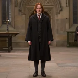Emma Watson as Professor Severus Snape, full body shot