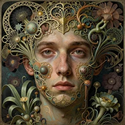 detailed realistic beautiful manul face portrait by jean delville, gustave dore, iris van herpen and marco mazzoni, art forms of nature by ernst haeckel, art nouveau, symbolist, visionary, gothic, neo - gothic, pre - raphaelite, fractal lace, intricate alien botanicals, ai biodiversity, surreality, hyperdetailed ultrasharp octane render