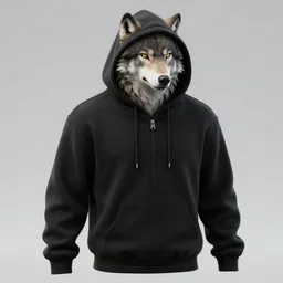 Wolf dressing black hoodie, artstation, hyperdetailed, cgsociety,8k,