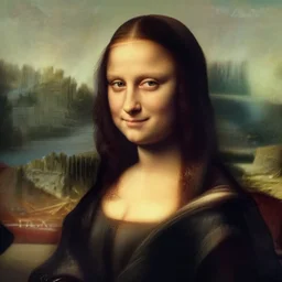 medium shot of emma watson wearing mona lisa's clothes in the new movie directed by steven spielberg, detailed face, movie still frame, promotional image, imax 7 0 mm footage