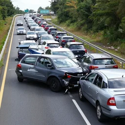20 car pileup in the freeway
