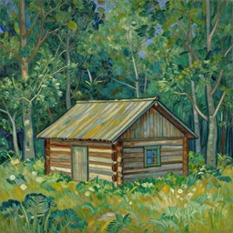 [ a log cabin in the forest ] [ van gogh ] [ frank aurbach ]