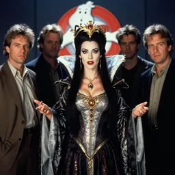 film still of a beautiful queen of spirits from ghostbusters ( 1 9 9 8 ) by gustave frederic leighton & theodoros ralli & jacek malczewski & thomas moran