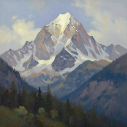 majestic mountain by bob ross