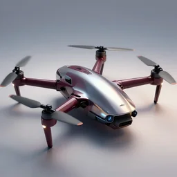 concept art for a futuristic quadcopter drone, maroon accents, metallic reflections, gorgeous soft lighting, star citizen, trending on artstation, smooth, origin jumpworks, dji top down view