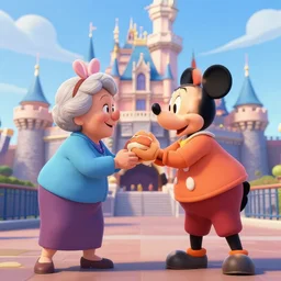 grandma fights in disneyland