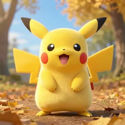 real life pokemon, cute!!!, adorable!!!, chunky!!!, playful!!!, fluffy!!!, happy!!!, cheeky!!!, mischievous!!!, ultra realistic!!!, autumn, clear weather, golden hour, sharp focus