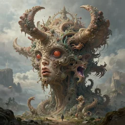 fantasy art hyper realistic mind of god created interesting bizarre subconscious fantastic art award winning best ultra detailed magnificent