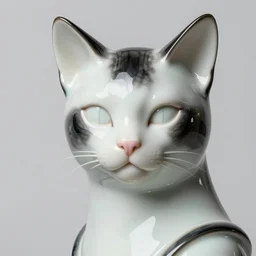 face centered portrait, artwork by james jean, hyperdetailed realistic smooth polished porcelain, beautiful cat queen, jean delville, art nouveau, gustav klimt, ornate metal gothic icon with heavy patina, james jean, ultrasharp hyperdetailed photorealistic octane render, otherworldly, whimsical, ethereal, mythology, magical, joyful