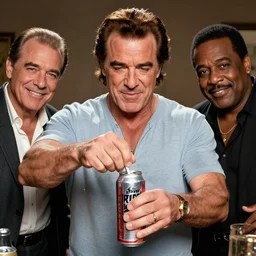 poseidon cracking open a cold one with tony danza and the boys
