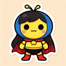 cute miss mascot medhya ¨ na medhya ¨ na poochyena super hero sticker art, cronobreaker, beeple game icon