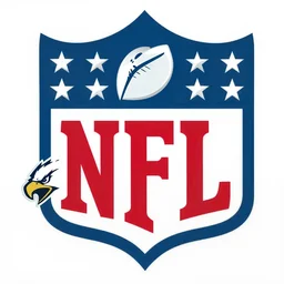 An NFL logo of an eagle, white background, sports mascot,