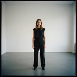 kodak portra 4 0 0, 8 k, wide flashlight shot of a highly detailed, britt marling style, award winning colour still - life portrait of a large minimalistic room with rough concrete walls, a picasso painting, a square wall picture is leaning on the wall, a 1 9 5 0 s table, a 1 9 5 0 s table, morning sun