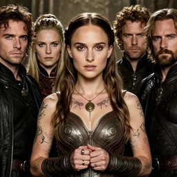 natalie portman, legendary warrior, heroic fighter, lord of the rings, tattoos, decorative ornaments, battle armor, by gottfried helnwein, robin eley, lee price, alyssa monks, samuel silva, ron meuck, chuck close, perfect face, perfect hands, fine details, centered, rule of thirds, photorealistic shading