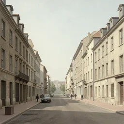 street view of a city in 1650