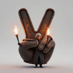 a mob carrying torches standing in the shape of a peace sign, photography, highly detailed, high quality, 8 k, soft lighting,