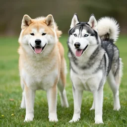 American Akita and Husky crossbreed