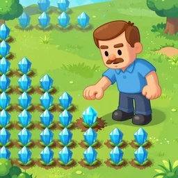 walter white planting blue crystal crops in hay day mobile game by supercell