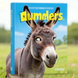 book for dummies featuring a confused looking donkey