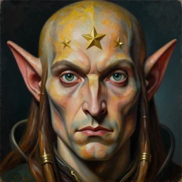 intricate five star wood elf facial portrait by diego velazquez, oil on canvas, hdr, high detail, photo realistic, hyperrealism, matte finish, high contrast, 3 d depth, centered, masterpiece, vivid and vibrant colors, enhanced light effect, enhanced eye detail, artstationhd
