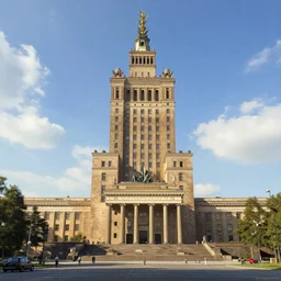 panoramic view of giant giant monumentsl 1 km height volkshalle building, berlin 1 9 4 5, matte painting by greg rutkowski, artstation