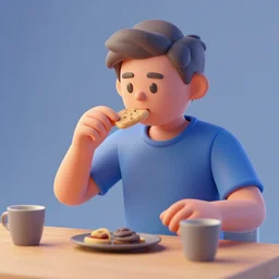 man eating render by blender