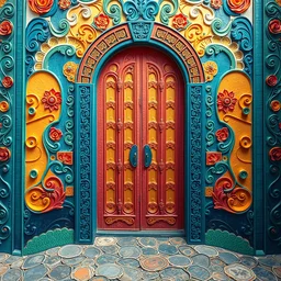 colourful rice paper doors in the style of android jones, 1 6 k, ultra detailed, ultra intricate, artstation